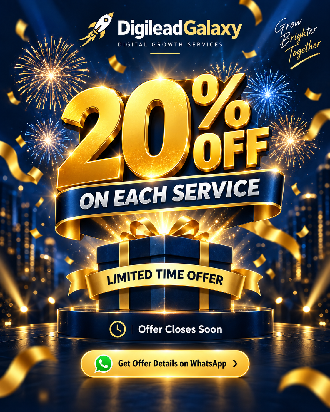 DigileadGalaxy 20 percent off on each service limited time offer